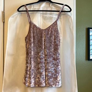 NWT Pink Velvet Tank Top